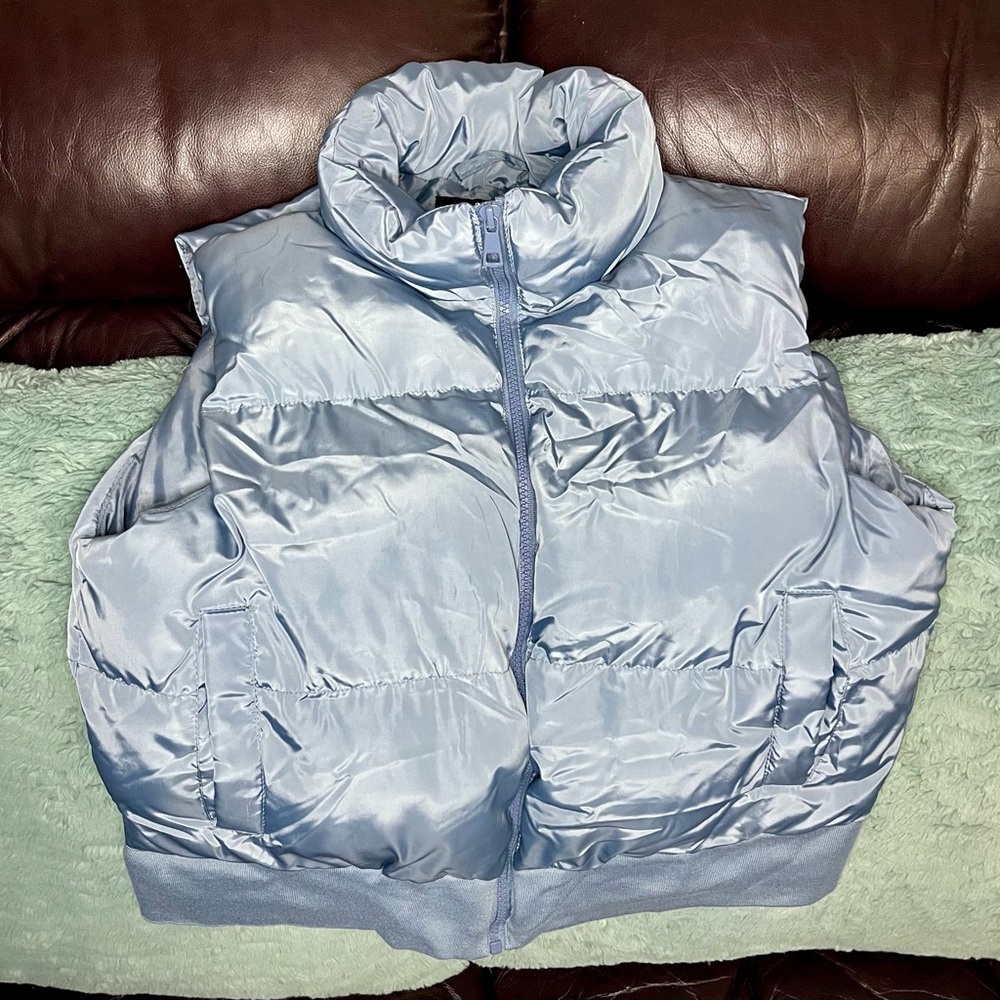 Sugar kiss Light Blue Puffer Vest Size Large